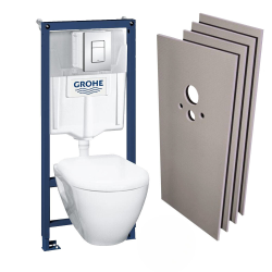 Nouveau Pack Bati WC Grohe RIMLESS + Set habillage (H39186rimless)