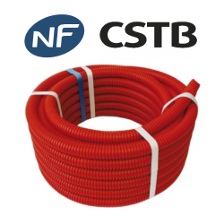 Ivar  Tube Multicouche gainé rouge D16x2  en couronne de 50 mètres, certification NF-CSTB - ACS (MC16GR50-2)