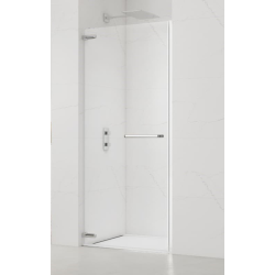 Swiss Aqua Technologies TGD NEW Porte de douche 80x200cm pivotante anticalcaire avec profilé chrome brillant (SATTGDO80NIKA)