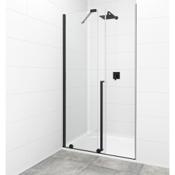 Swiss Aqua Technologies X-MOTION Porte de douche 200x110cm Coulissante, anticalcaire avec profilé noir mat (SATBWIXM110NIKAC)