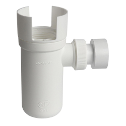 Lot de 5 Comap Siphon de groupe de sécurité avec déflecteur 26x34, 32 mm, blanc (887718-GVP5)