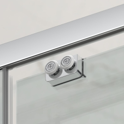 Swiss Aqua Technologies TEX BB ensemble porte coulissante/paroi 100x80  anticalcaire avec profilés chrome brillant (TEXDBB100S80-SET)