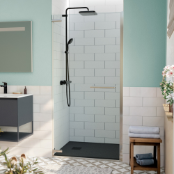 Swiss Aqua Technologies TGD NEW Porte de douche 100x200cm pivotante anticalcaire avec profilé chrome brillant (SATTGDO100NIKA)