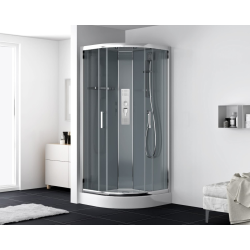 Swiss Aqua Technologies SATBOX Cabine 90x90cm quart de cercle chrome brillant (SATBOXS90CRT)