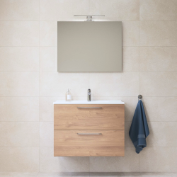 Meuble salle de bain avec lavabo miroir et éclairage Led Vitra Mia 79x61x39,5 cm, cordoba (MIASET80C)