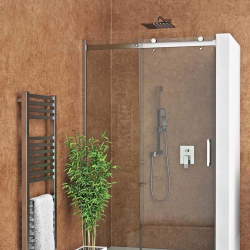 Ambient Line Porte de douche 130 cm, orientation gauche et droite avec profilé chrome brillant (620-1300000-00-02)