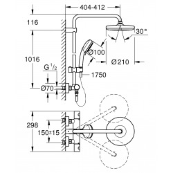 Tempesta Cosmopolitan System 210 Colonne de douche thermostatique