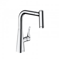 Hansgrohe Metris 220. Mitigeur de cuisine avec douchette extractible, chromé (14834000)