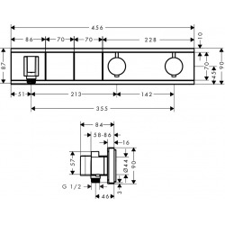 RainSelect Module thermostatique RainSelect encastré avec 2 fonctions, chromé (15355000)