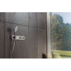 Hansgrohe RainSelect Module thermostatique RainSelect encastré avec 2 fonctions, blanc/chromé (15355400)